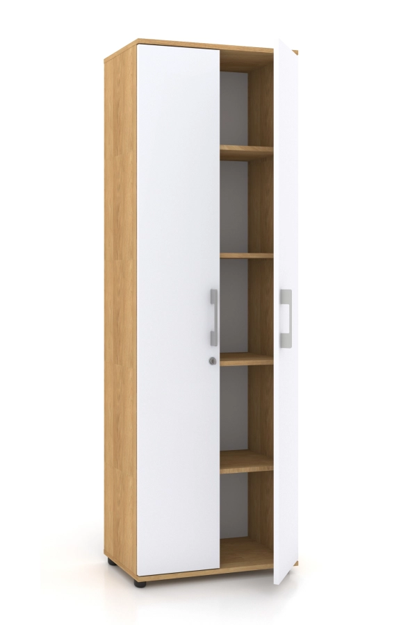 Szafa biurowa G 80 2d HIKORA Naturalna 80 cm zamykana na klucz